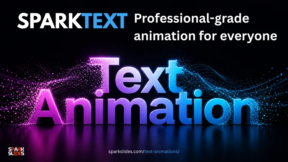 SparkText — an animated title effect for PowerPoint slides